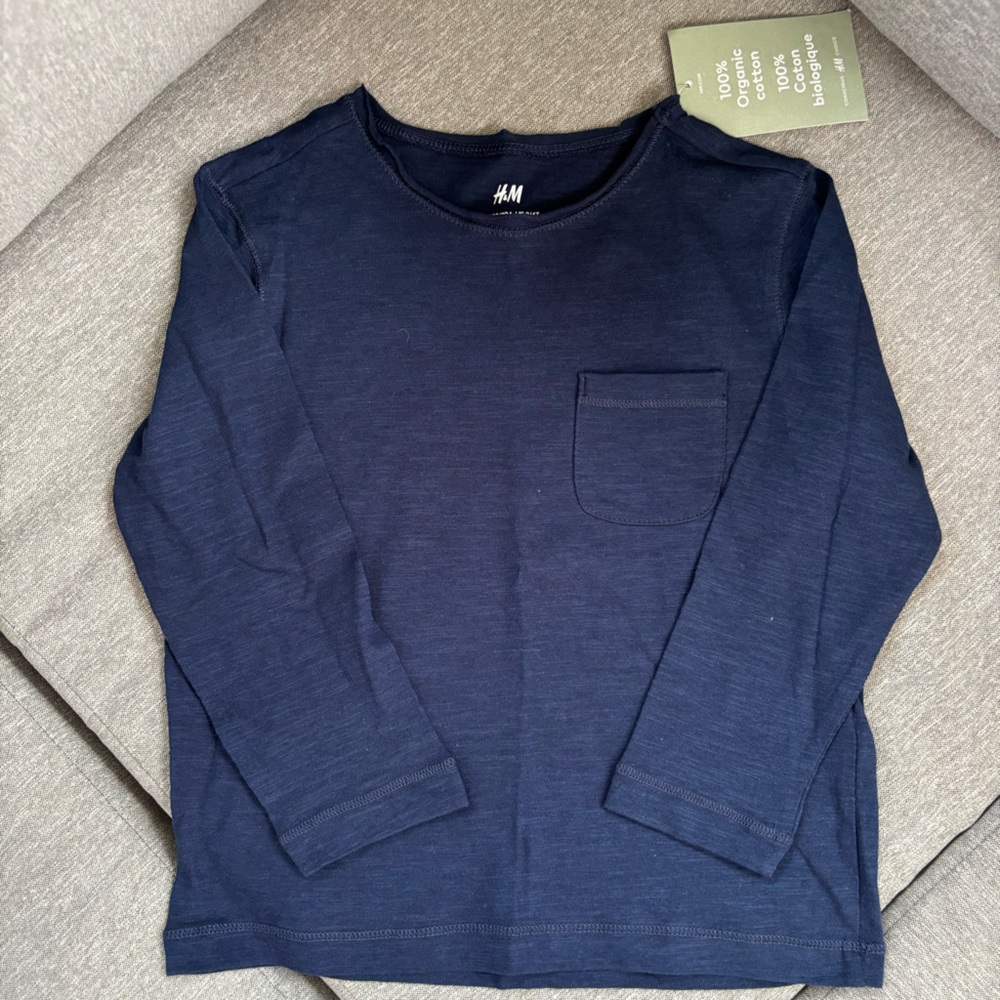 H&M Kids Dark Blue Long Sleeve Tee